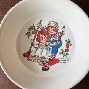 Vintage 1969 Raggedy Ann & Andy Plastic Bowl Oneida Deluxe Collectible